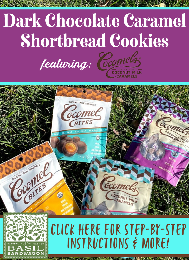 Dark Chocolate Caramel Shortbread Cookies