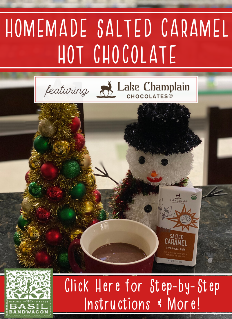 Homemade Salted Caramel Hot Chocolate featuring Lake Champlain Chocolate