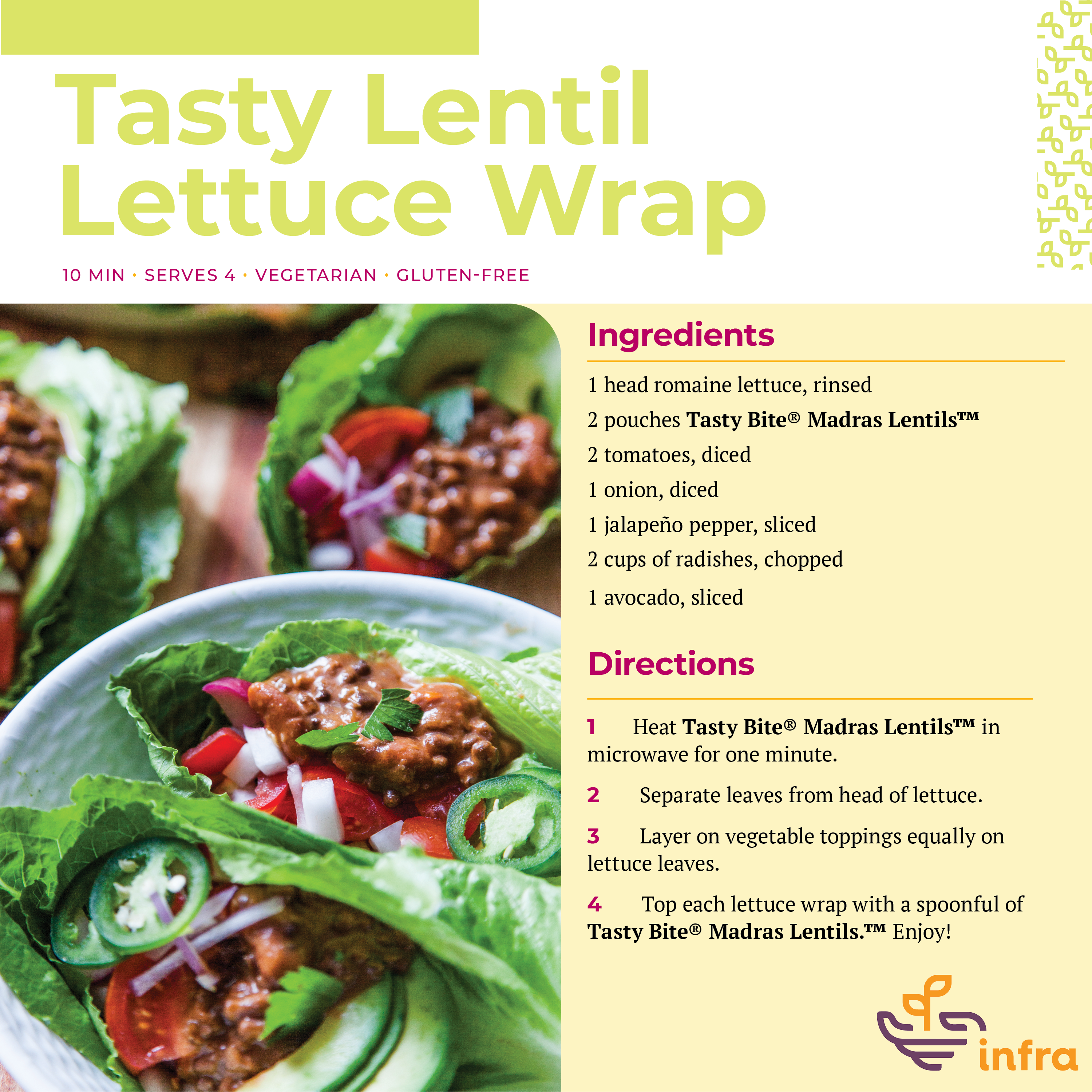 Tasty Lentil Lettuce Wrap