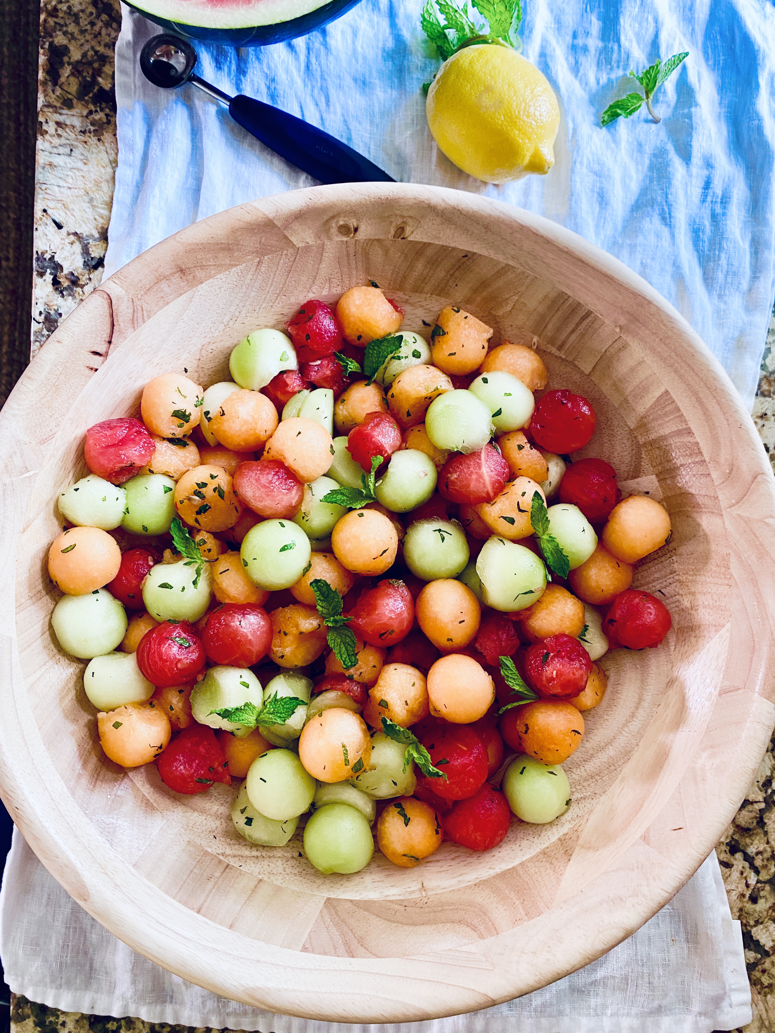 Melon Salad with Citrus Dressing