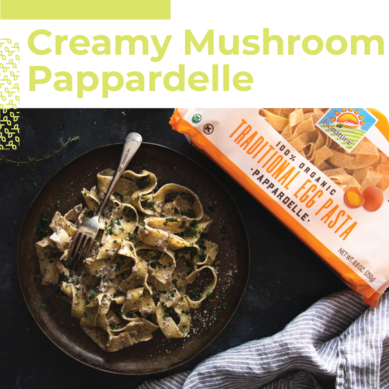 Creamy Mushroom Pappardelle