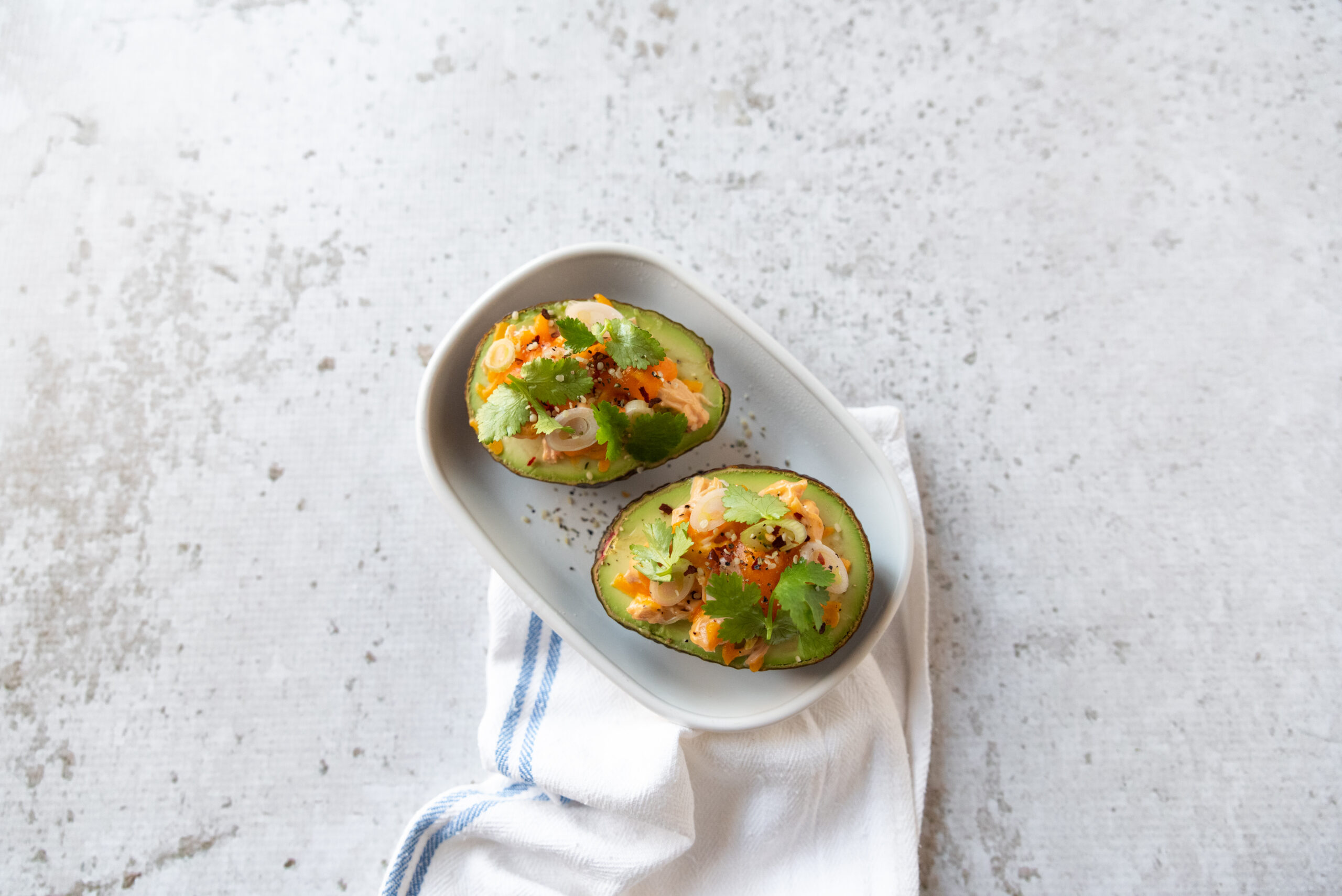 Buffalo Chicken Stuffed Avocados
