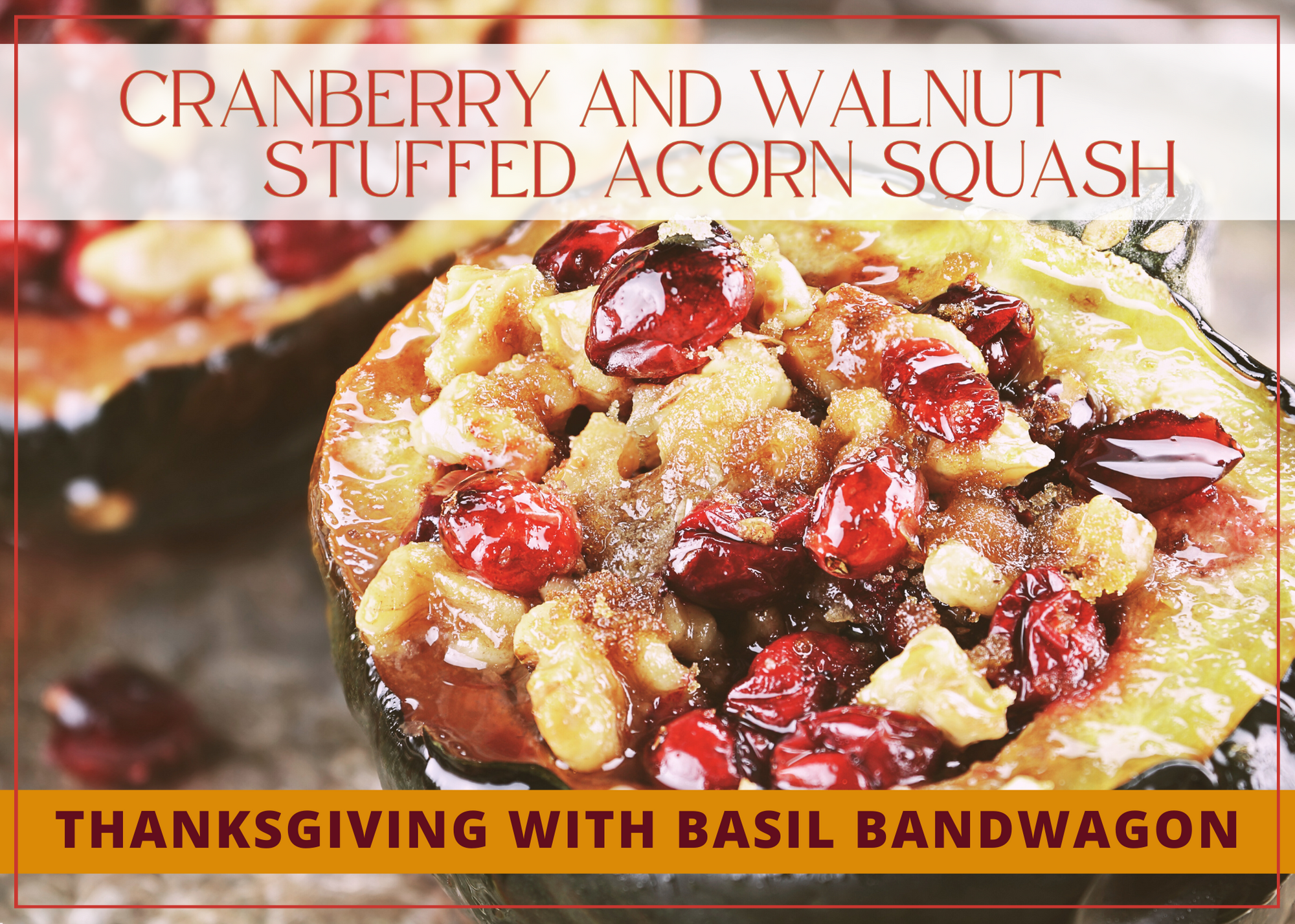 Cranberry and Walnut Stuffed Acorn Squash