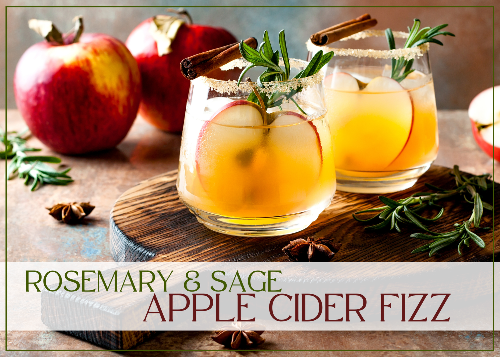 Sparkling Rosemary Apple Cider - Southern Discourse