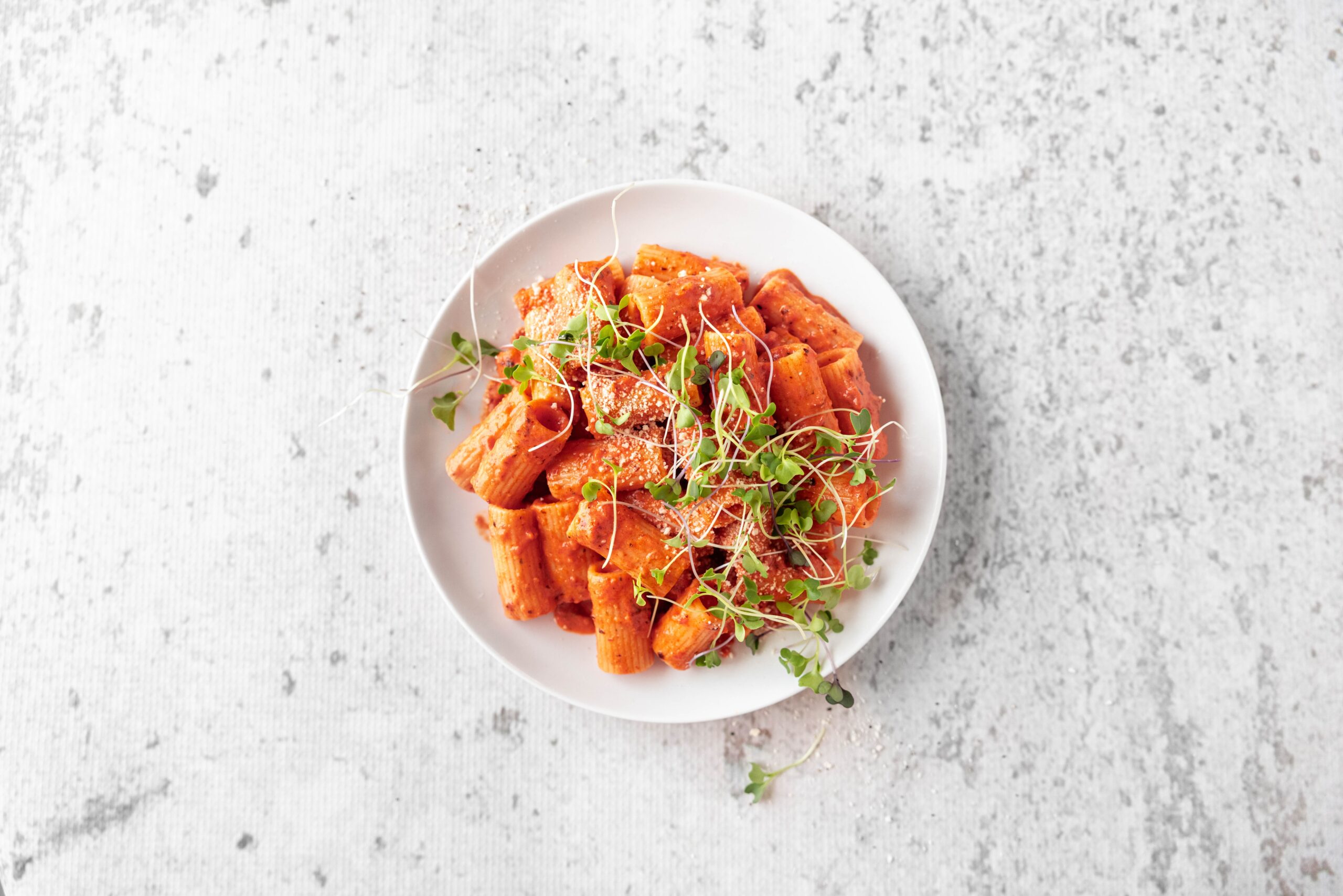Tomato and Herbed Cheese Pasta