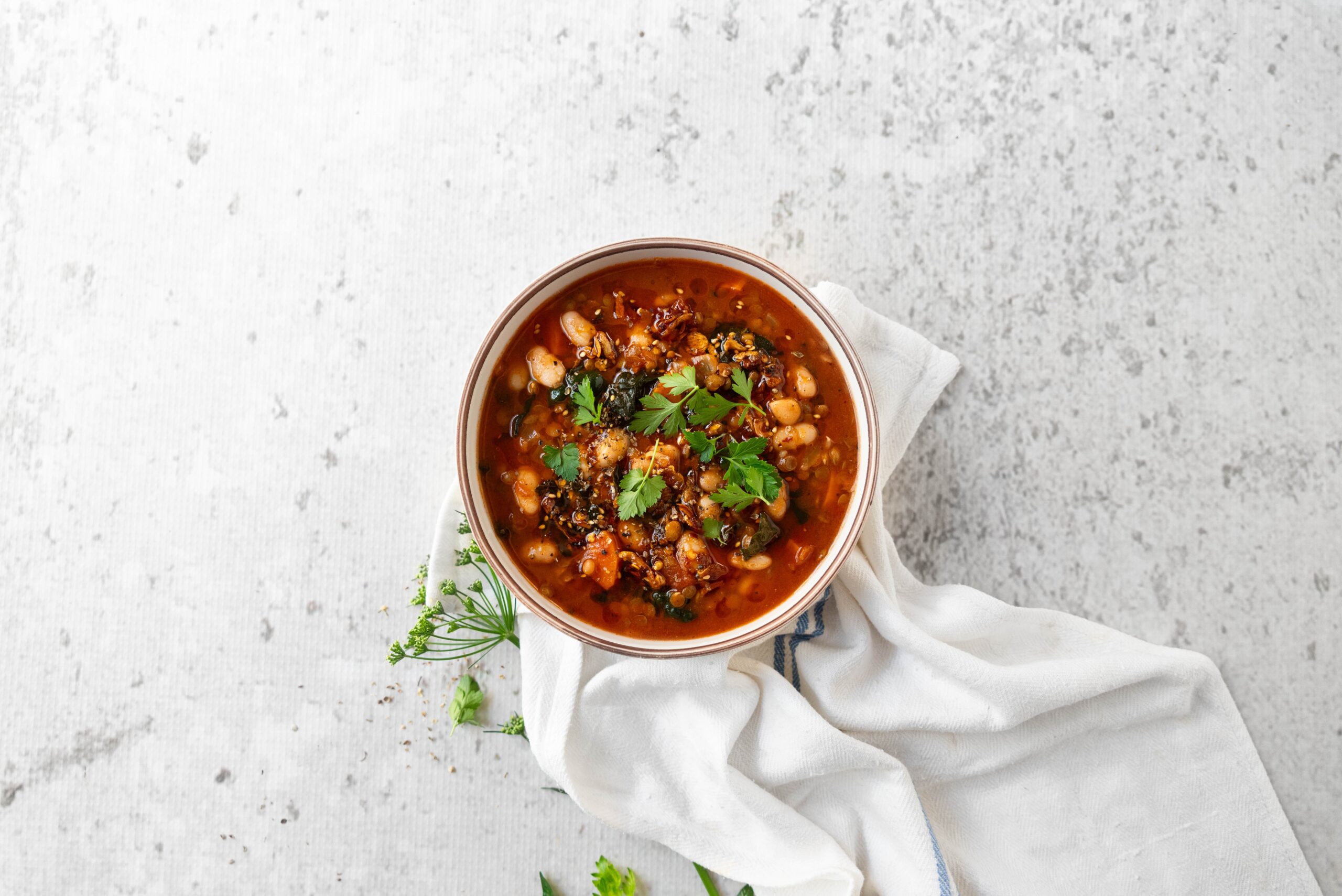 Chili Crisp Lentil Soup